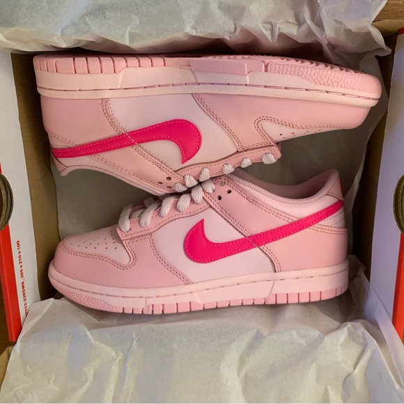 NEW Nike Dunk Low Triple Pink GS - Size 3.5Y / 5W - DH9765-600 Sneakers Shoes - Picture 9 of 13
